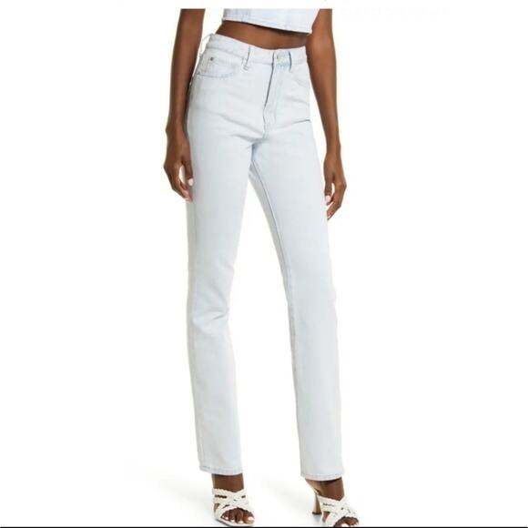 We Wore What THE ICON Jeans 26 High Rise Light Wash Straight Leg Beachy Casual - Picture 10 of 11